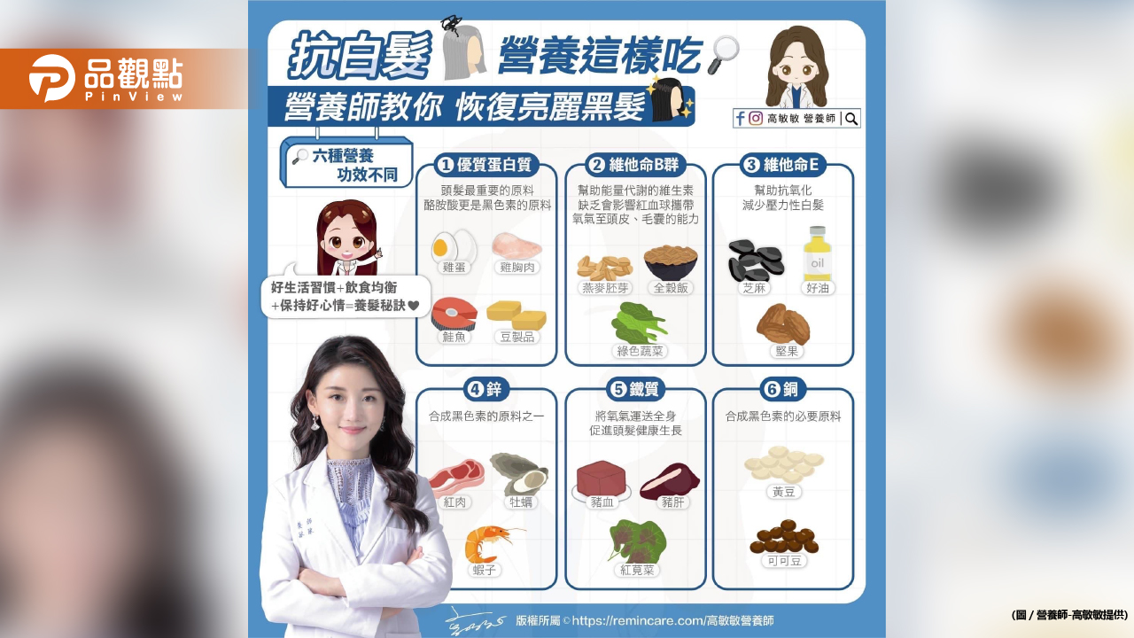 白髮別再長,營養這樣吃!