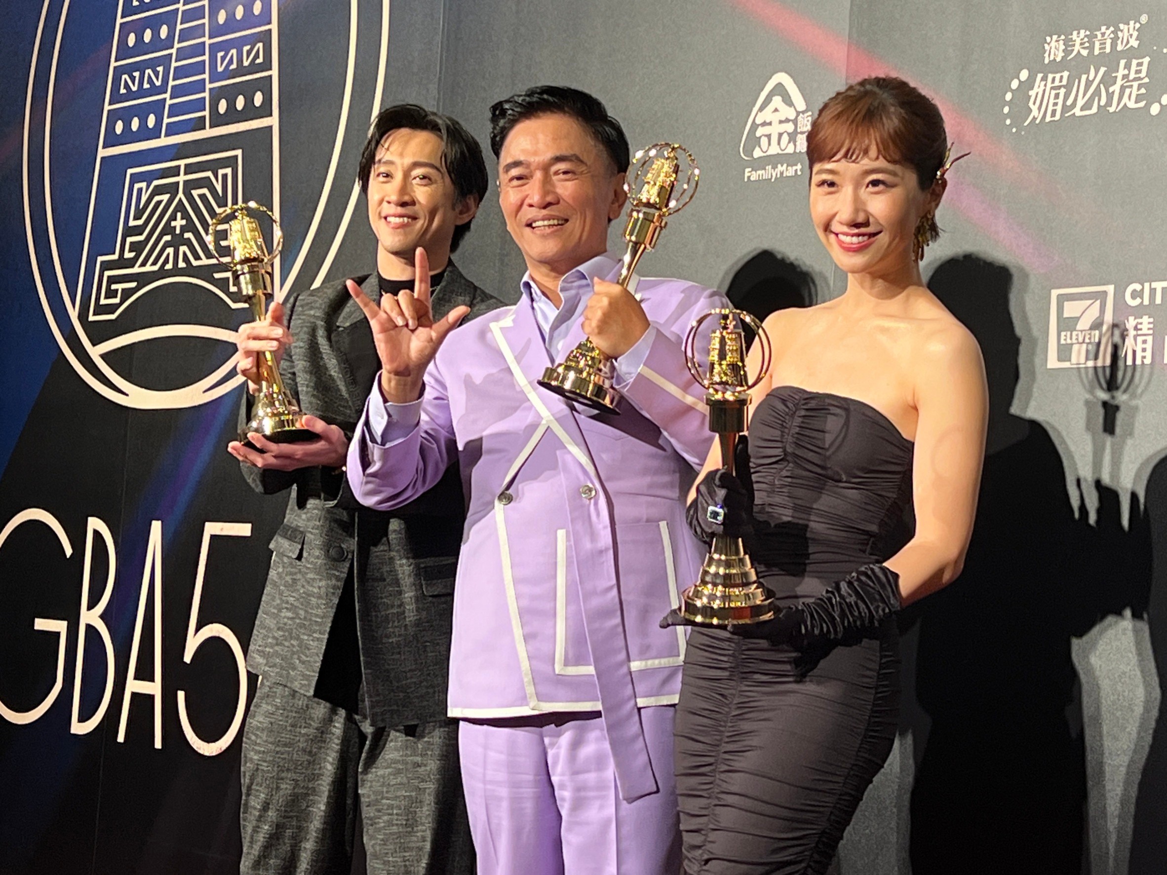 吳宗憲、Lulu(黃路梓茵)跟陳漢典的《綜藝大熱門》今年拿下綜藝節目主持人獎。(記者/司徒攝)