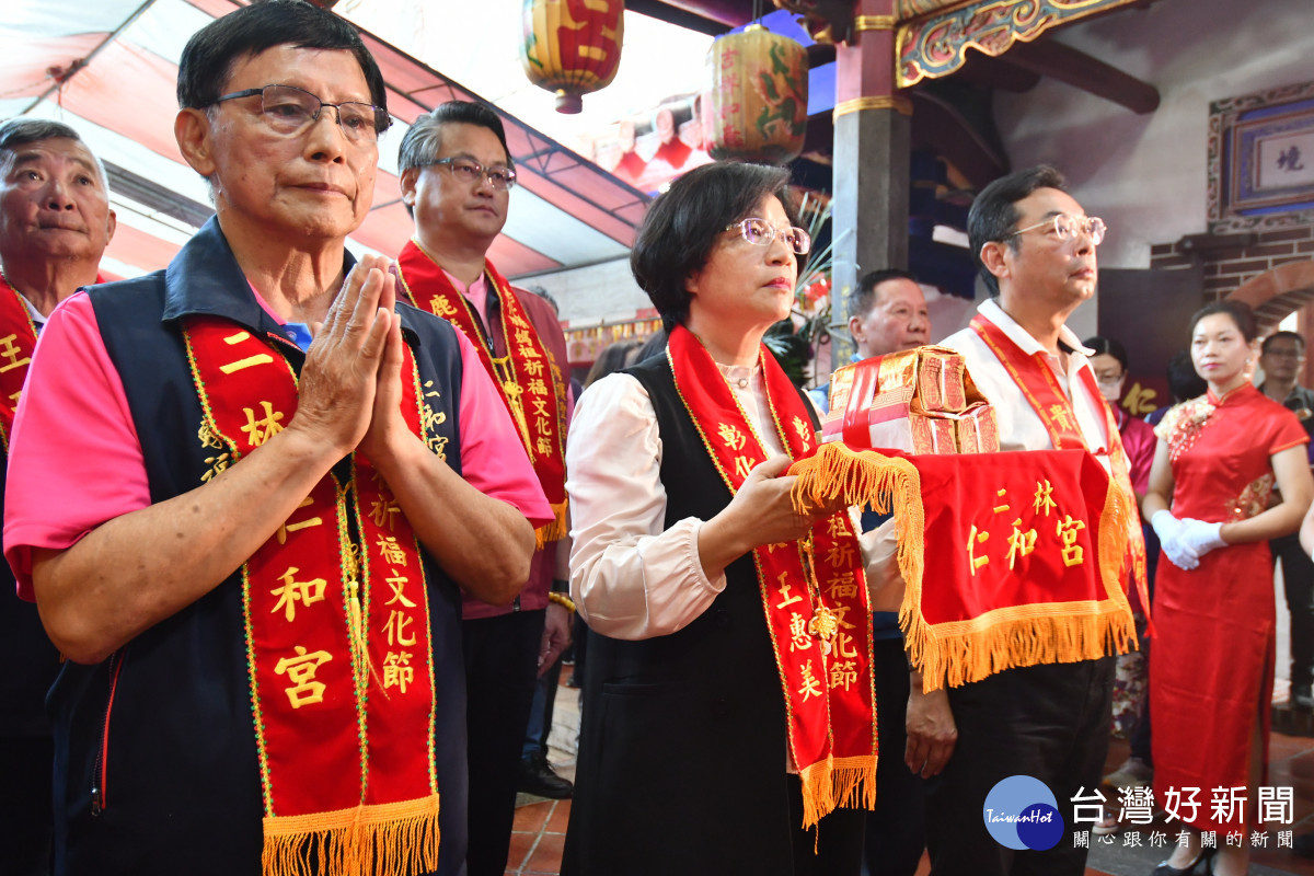 媽祖文化節祈福典禮,三獻禮儀式。圖/記者鄧富珍翻攝