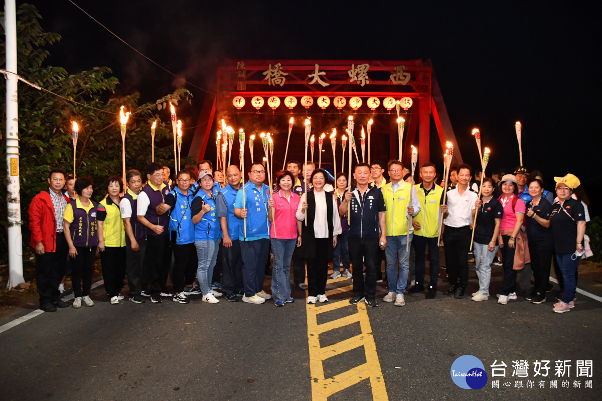 慶賀彰化縣歷史建築西螺大橋通車70週年。圖／記者鄧富珍翻攝