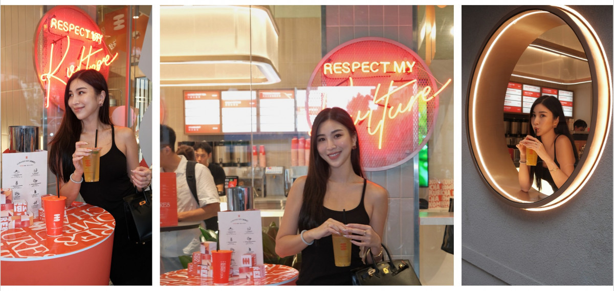 網美Alfee 愛妃表示,飲料口感酸甜帶有氣泡,風味好清爽!個人喜歡酸酸的滋味,薑薑檸檬是她的最愛。