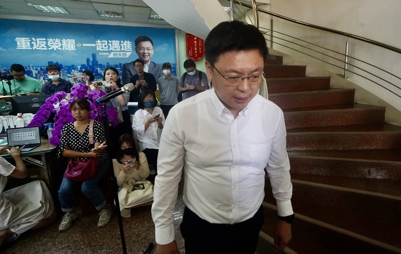 民進黨立委趙天麟捲婚外情風波,今出面道歉。中央社