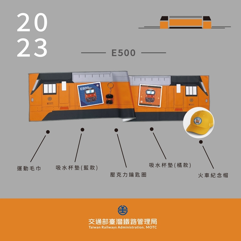 E500商品（圖：交通部臺鐵局）