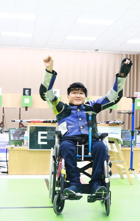 射擊選手 – 肢體障礙 - 劉文章/圖片來源:111年全國身心障礙國民運動會