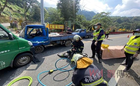 竹山鎮頂林路嶺腳三號橋車禍救護