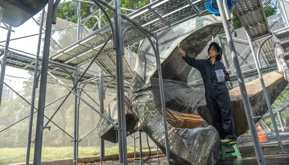 高美館攜朱銘美術館啟動現地修復 朱銘《太極系列》銅雕將在高美館藝術園區重現