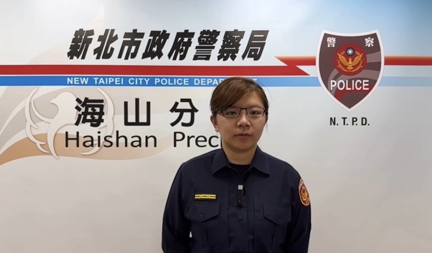 海山警分局新海派出所所長詹螢姍說明。（記者徐煜勝翻攝）