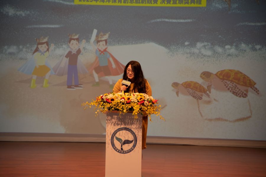 ▲海委會副主委洪文玲提醒國人親近海洋、保護海洋,共同守護地球上寶貴的海洋資源(記者王雯玲翻攝)