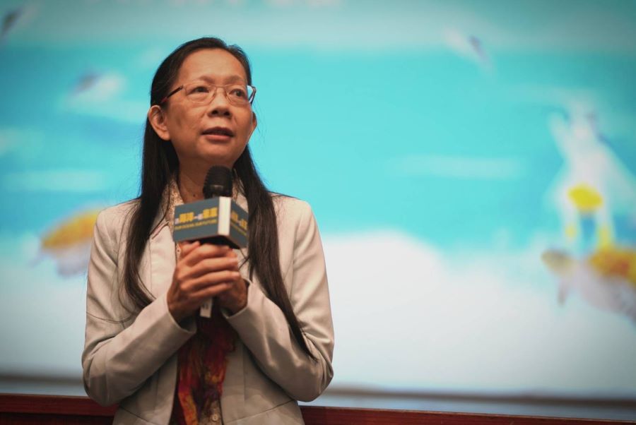 ▲海保署長黃向文表示,海洋跟參賽的大小朋友都是我們的未來及希望,請大定一起許海洋一個永續的未來(記者王雯玲翻攝)