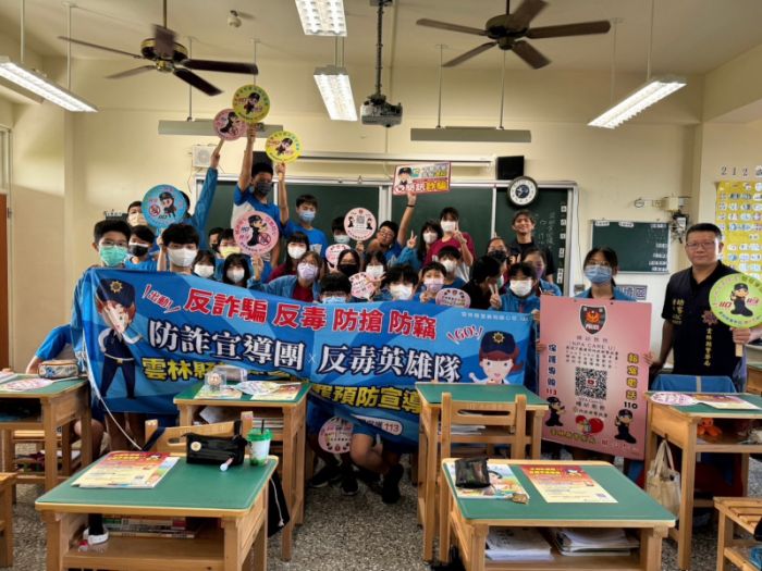 斗六分局宣導團進校園 紮根識詐及婦幼觀念
