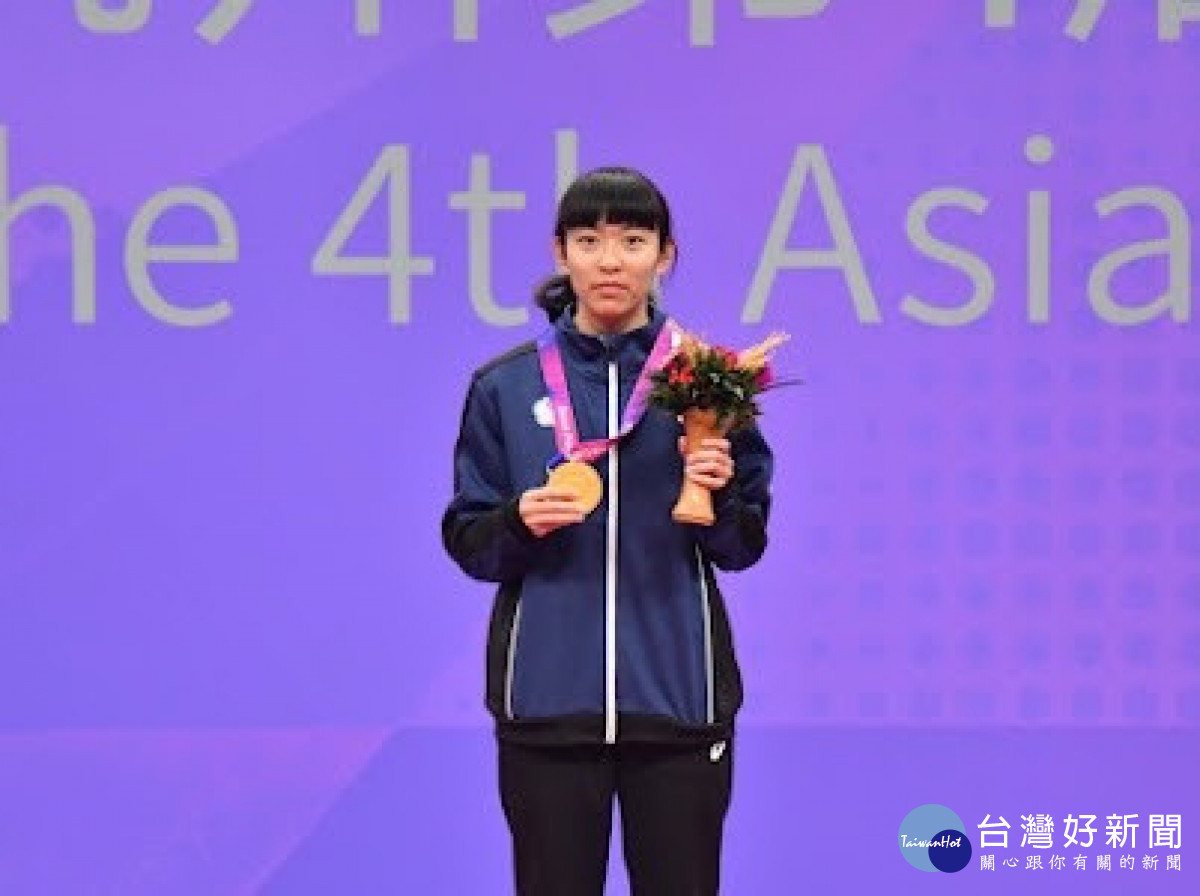 臺中桌球好手林姿妤勇奪亞帕運雙金。