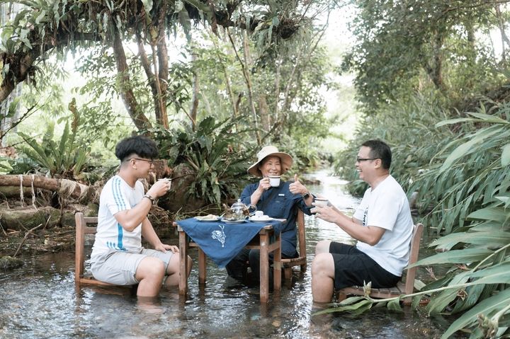 沁涼小溪下午茶是青陽農場園區體驗活動之一。 圖:花東縱谷國家風景區管理處/提供