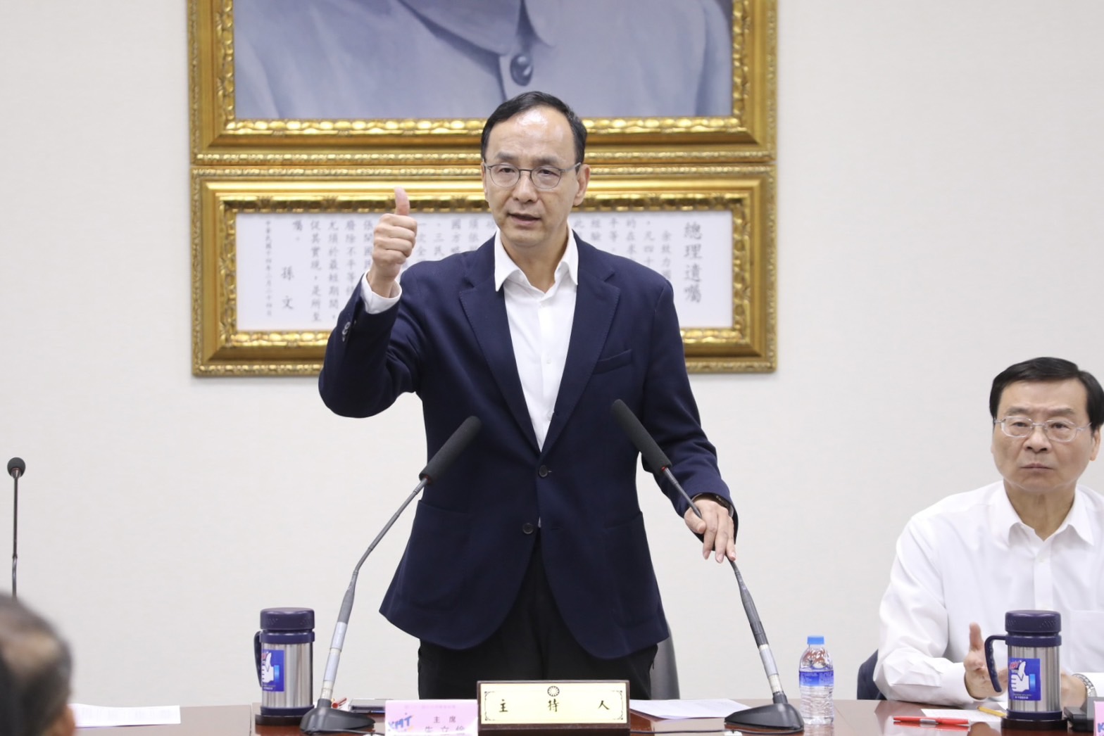 藍白合總統候選人協商，朱立倫強調持續溝通。國民黨提供