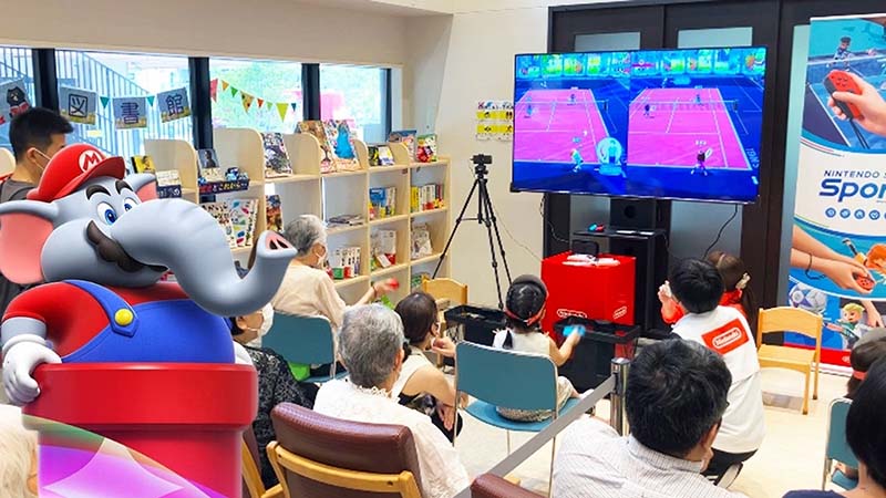 任天堂現正與 Gakken Cocofan 合作,以 Nintendo Switch 作為老人活動的媒介。圖/擷取自CNET Japan