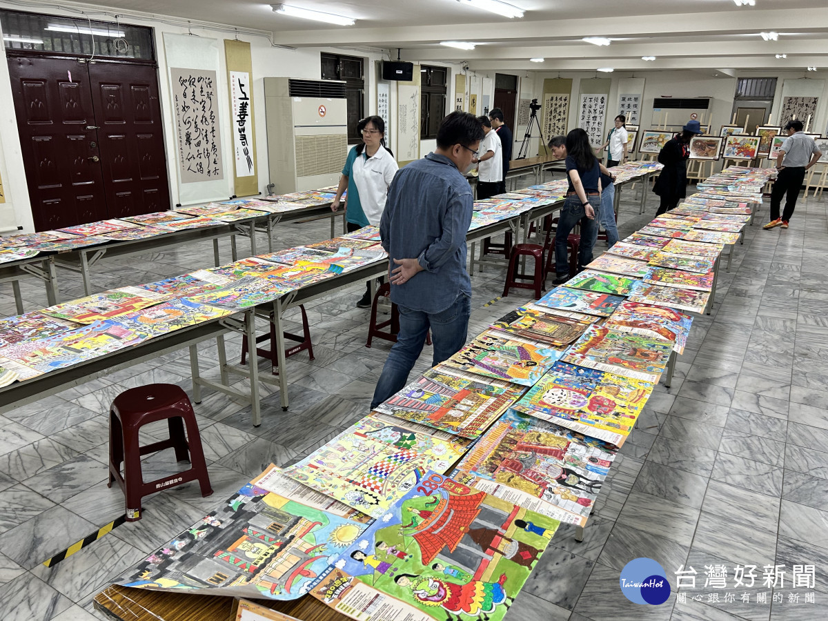 年適逢壽山巖五朝福醮慶典,小朋友繪畫的題材更加多元。壽山巖提供。