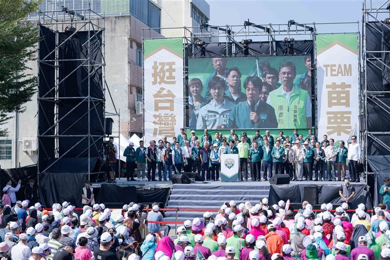 賴清德苗栗競選總部今成立，現場湧入大批支持民眾。賴辦提供