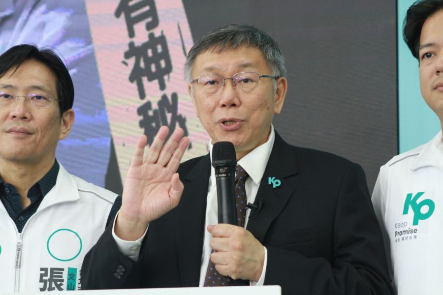 團結一切可團結力量 柯文哲:郭台銘還是有死忠支持者 316 柯文哲。(方炳超攝)