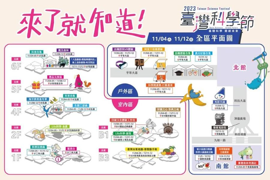 ▲今年2023臺灣科學節主題為「基礎科學開創未來」,科工館亦準備了豐富又多元的活動,分享給大家(記者王雯玲翻攝)