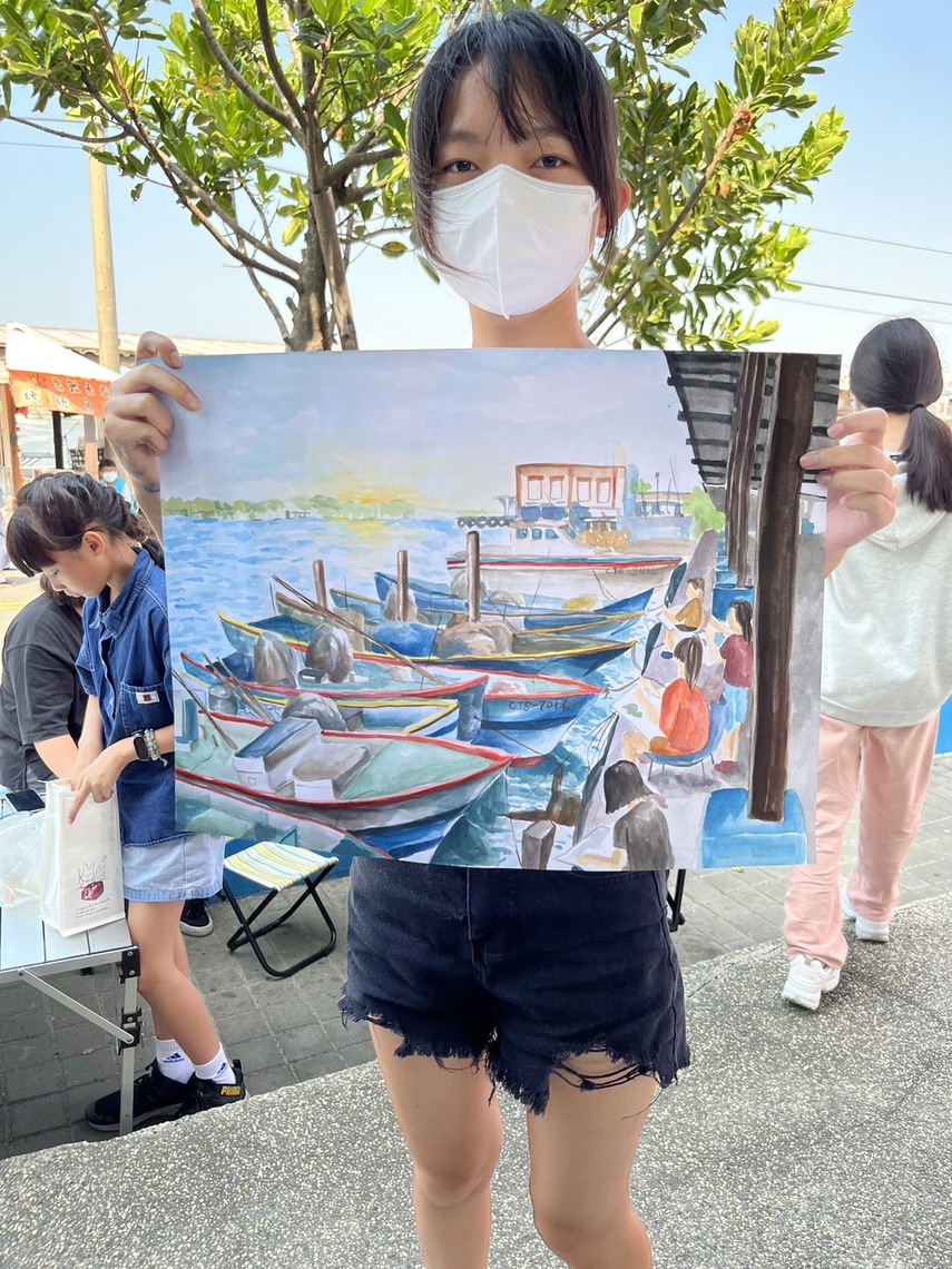 漾新聞|嘉興國中美術班「大海開吃」寫生賽21生獲獎13生全國前三名