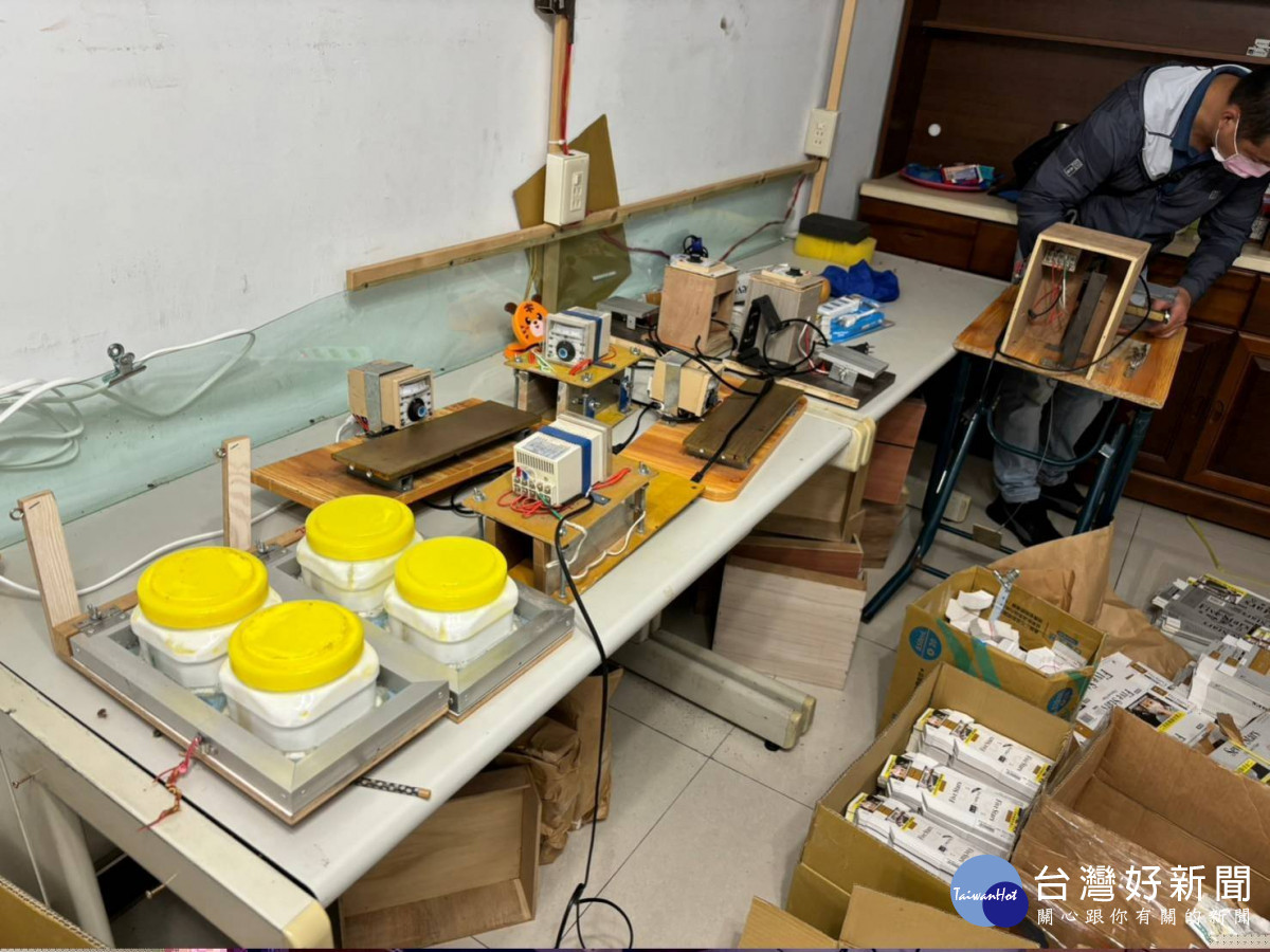 地下菸廠產製私菸設斷點 桃園市政府菸酒聯合稽查及取締小組重擊不法