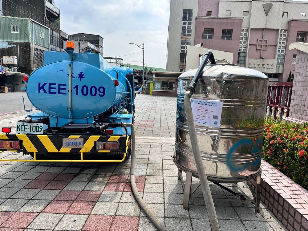 《圖說》供水站及水車示意圖。〈水利局提供〉