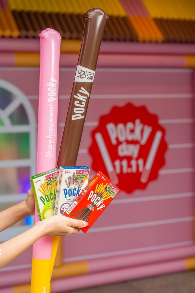 Pocky加油棒、杏仁果效果杏仁果飲、Pocky 微型積木盒只送不賣,11月11日至 11月19日快來華山玩(照片提供:格力高台灣)
