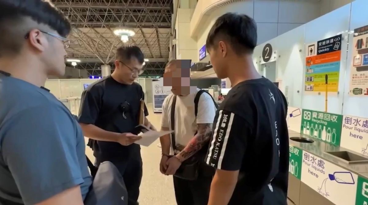 桃園機場查緝。(記者薛秀蓮翻攝)