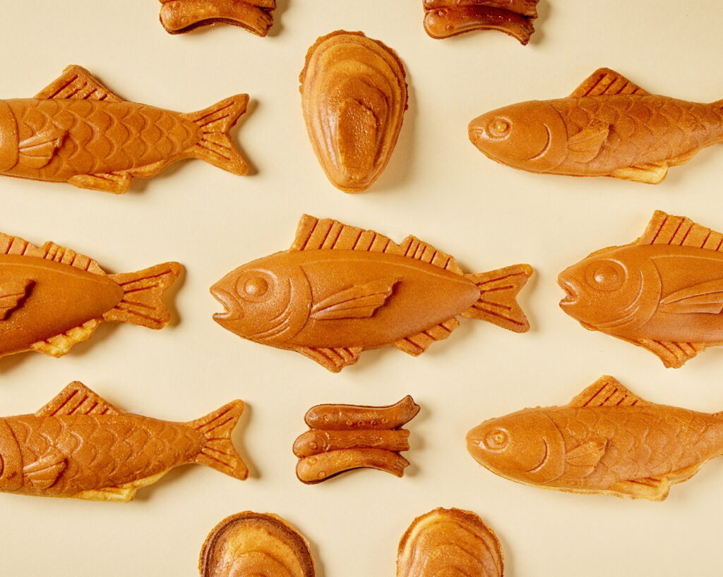 TOTONOYA魚ノ屋-鯛魚燒珈琲店,形狀有紅喉,虱目魚,生蠔,魩仔魚與迷你魚,就是沒有鯛