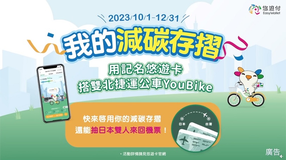 「我的減碳存摺-月月抽機票」累積減碳量破千噸，快揪好友同事一起減碳抽大獎