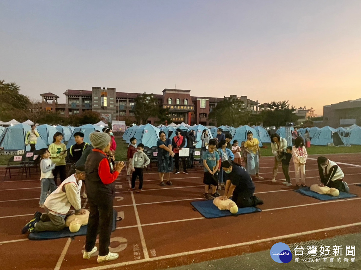 彰化縣災民跨夜留宿及避難所收容體驗500名民眾參與。圖/彰化縣政府提供