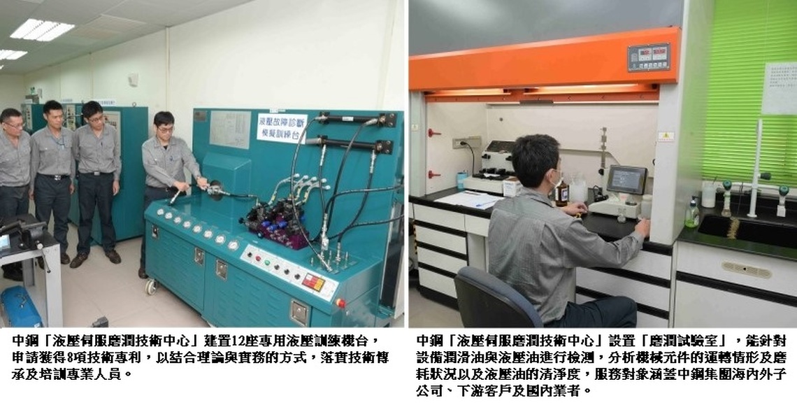 中鋼推動液壓系統國產化及智能創新  建置全台首座「液壓伺服磨潤技術中心」共創產業技術價值