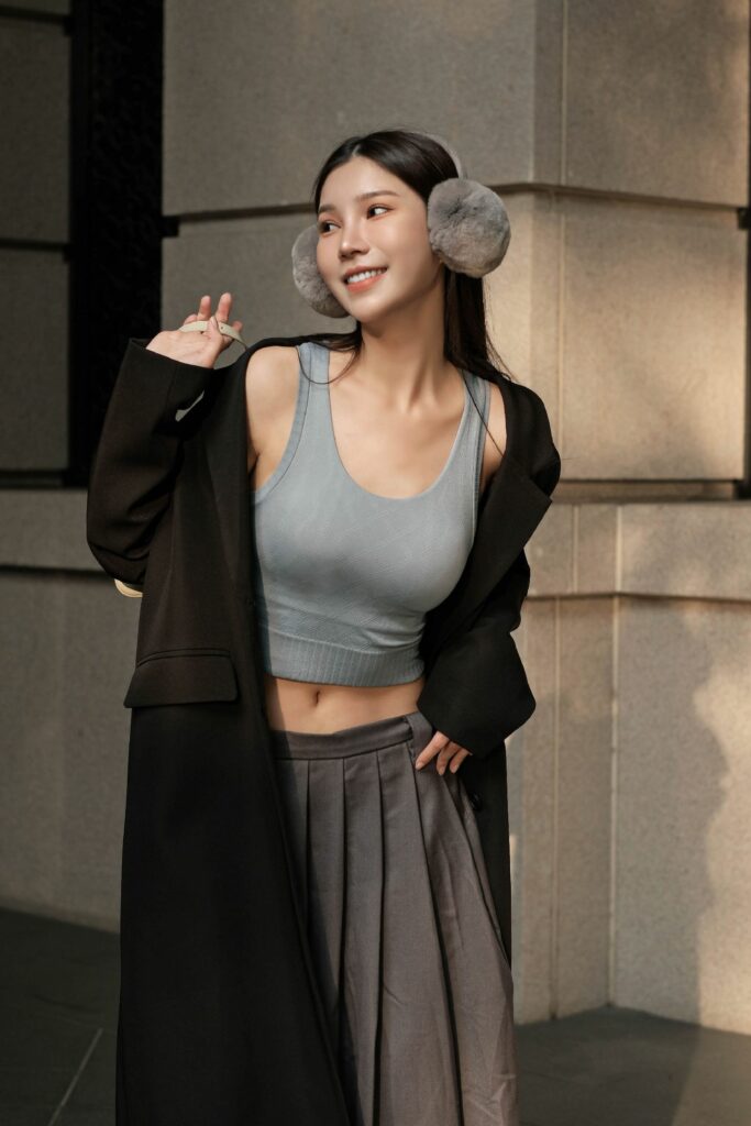 EASY SHOP[Banana Pie]BRA TOP-英倫針織BRA TOP_因弗雷里灰