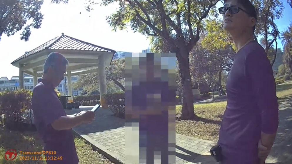 ▲圖說:楊男利用上班午休空檔在公園尋找落單女子面前遛鳥,遭警方逮捕 (圖/台中市政府提供)