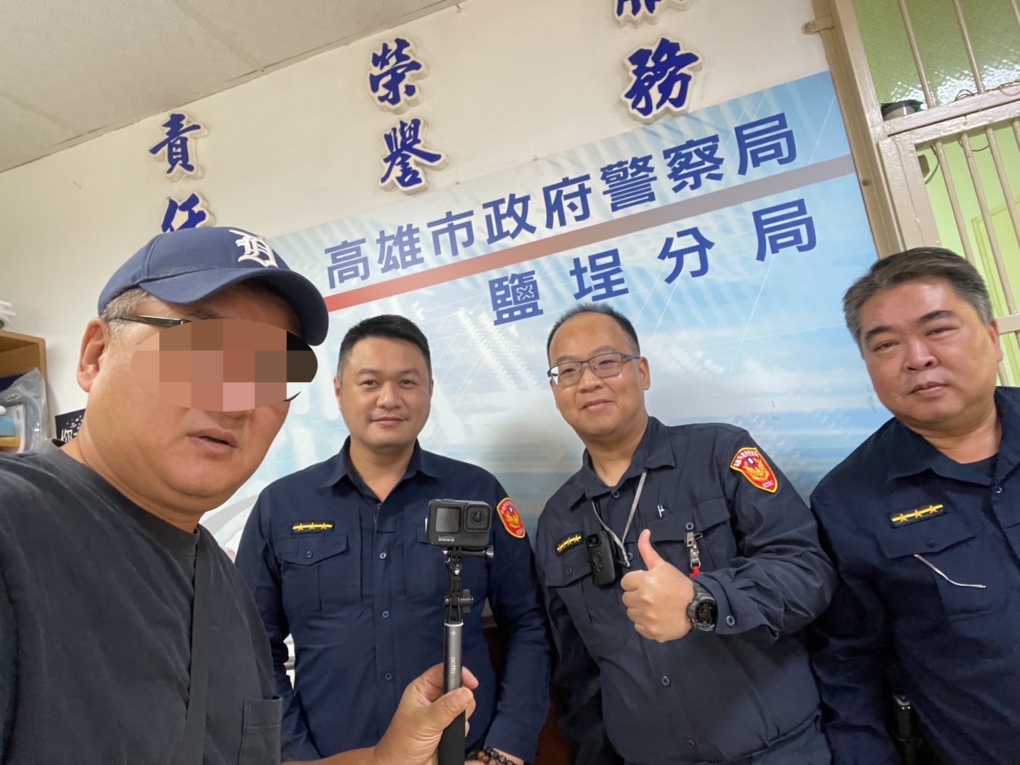 韓籍導演拍攝影片遺失Gopro 鹽埕警機智利用內建功能物歸原主