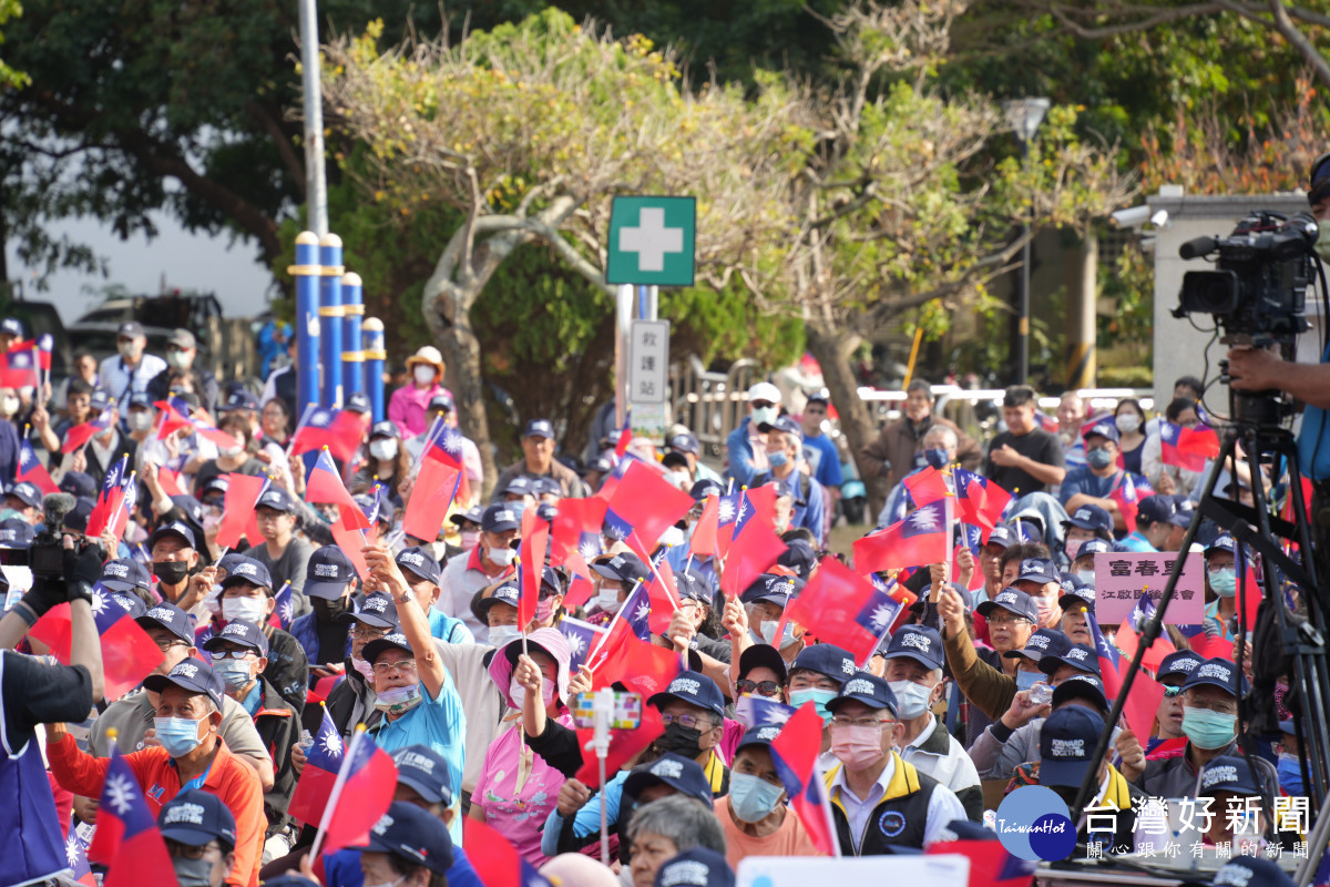 江啟臣成立競選總部,現場湧進3500多名鄉親力挺。