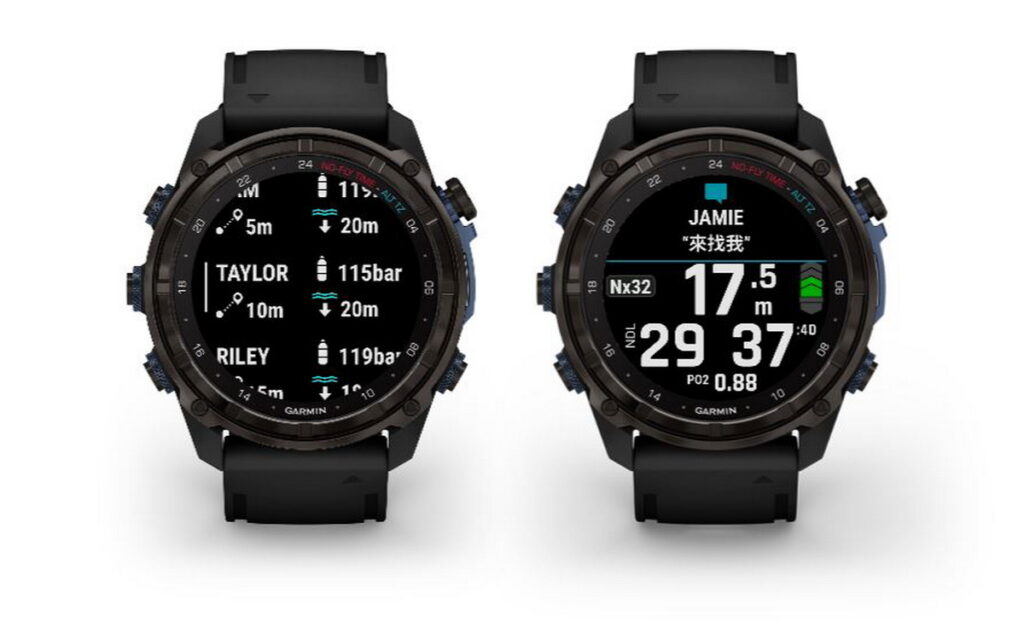 Garmin Descent Mk3i 利用SubWave潛聲納技術開發全新水下雙向文字訊息傳輸功能,相較過往使用
