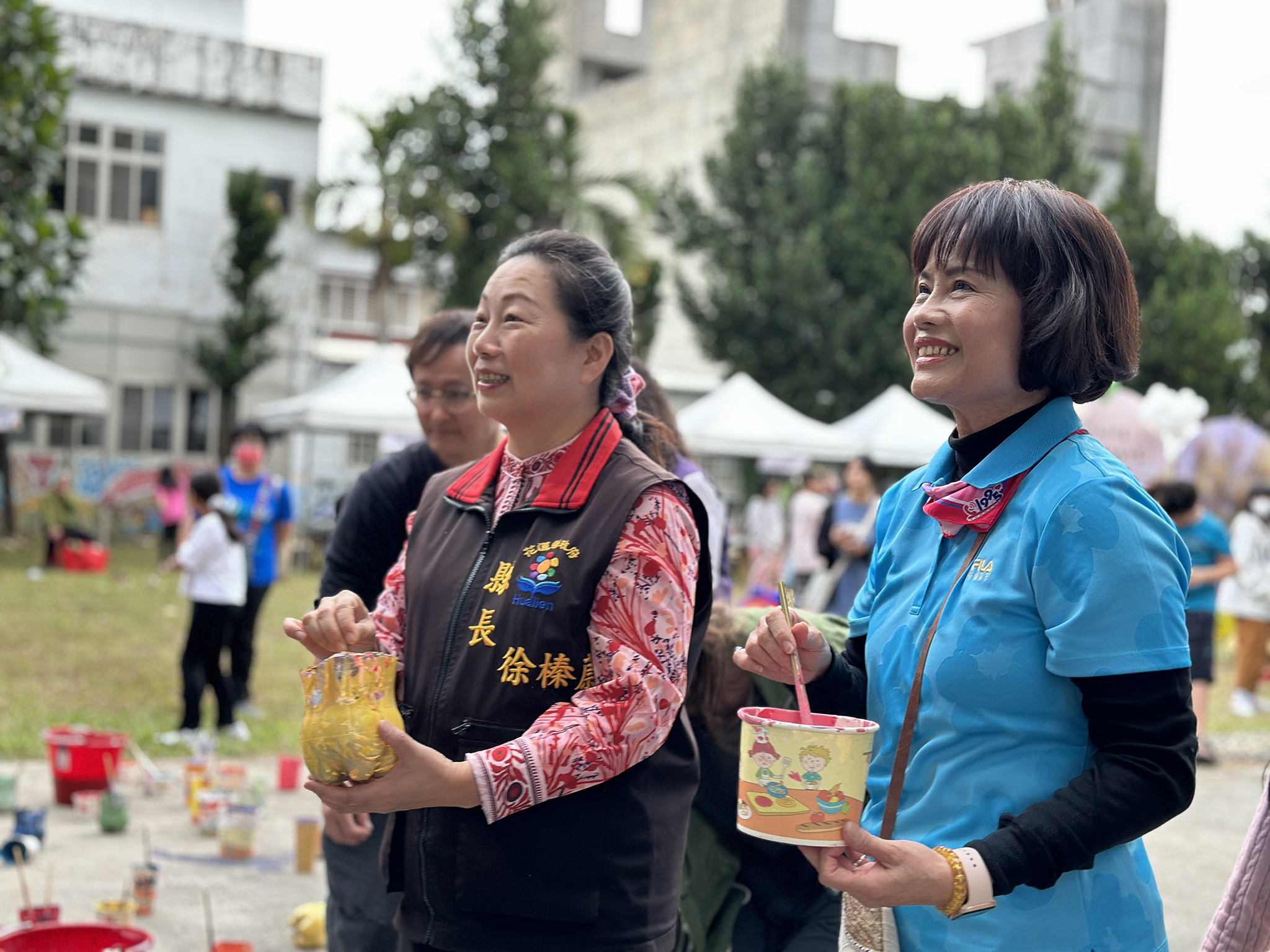 縣長親身參與活動,鼓勵家庭參與。