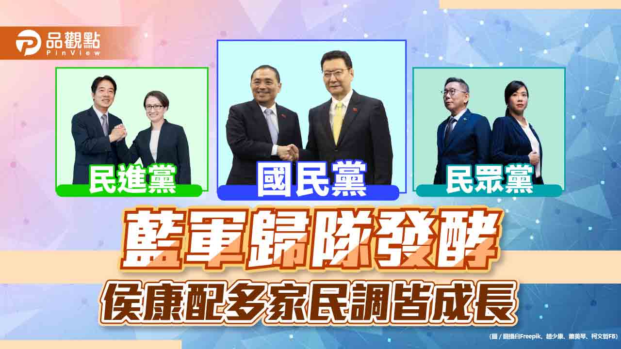 最新民調！總統登記日後，藍營侯康配民調大躍進