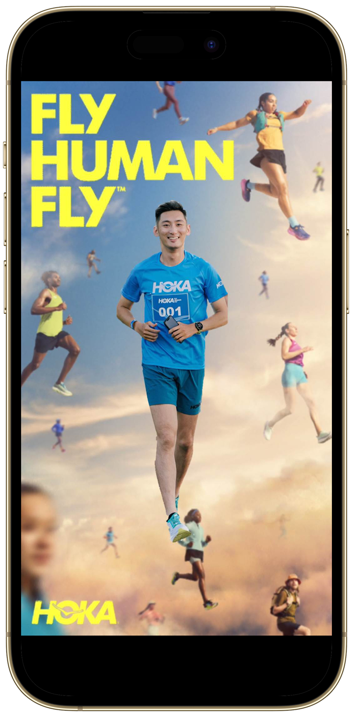 HOKA FlyHumanFly專屬濾鏡響應自由馳騁的「飛」行快感