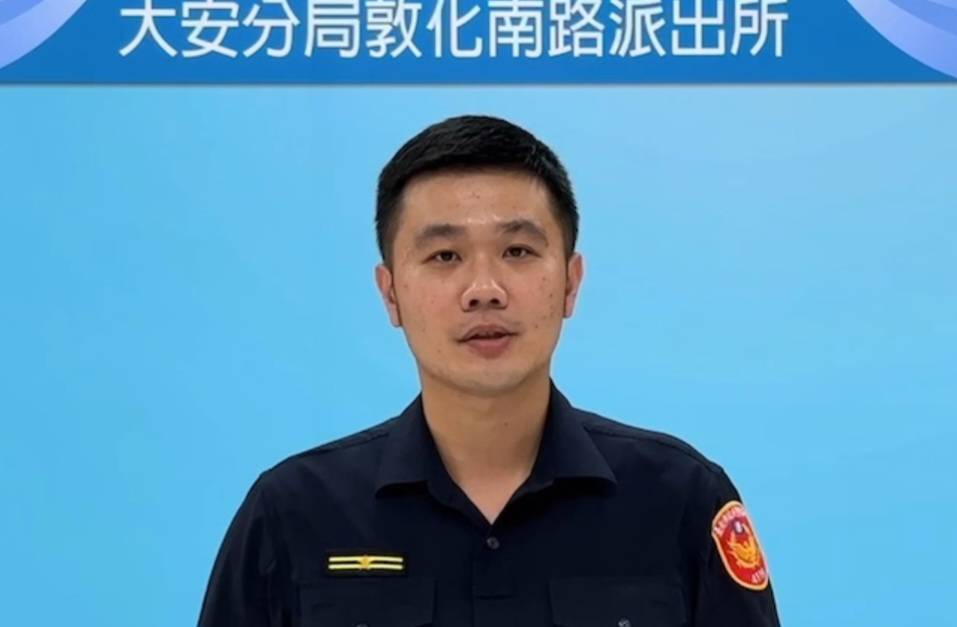敦化南路派出所副所長林健智說明。（記者林金聖翻攝）