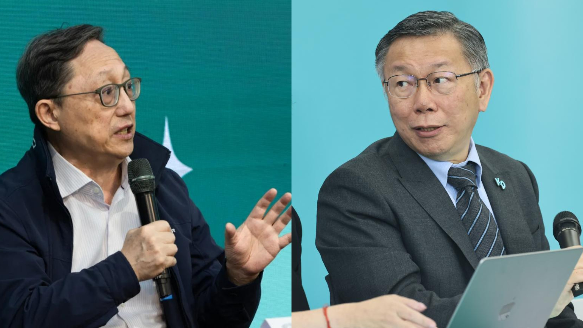 柯文哲(右)1日批民進黨若國會立委過半數「柯建銘就會當院長了」,姚立明(左)曝昔日說法批柯恩將仇報。左民進黨提供、右資料照片