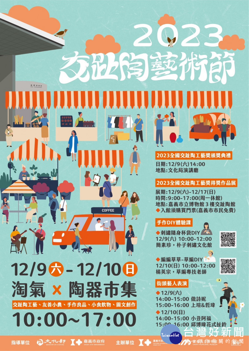 「2023交趾陶藝術節」將於本周末9、10日登場。(圖/嘉義市府提供)