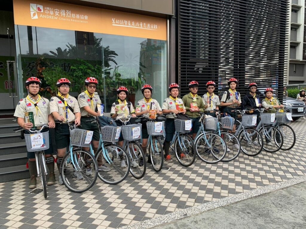 全國童軍服務日「減碳騎行 服務力行」示範場攜手安得烈食物銀行消除飢餓
