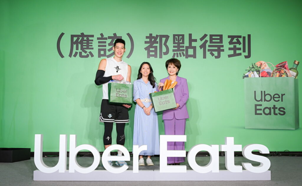 Uber Eats 公佈全新品牌代言人沈春華及林書豪,分享 Uber Eats 成為他們忙碌生活中的神隊友。(Uber Eats 提供)