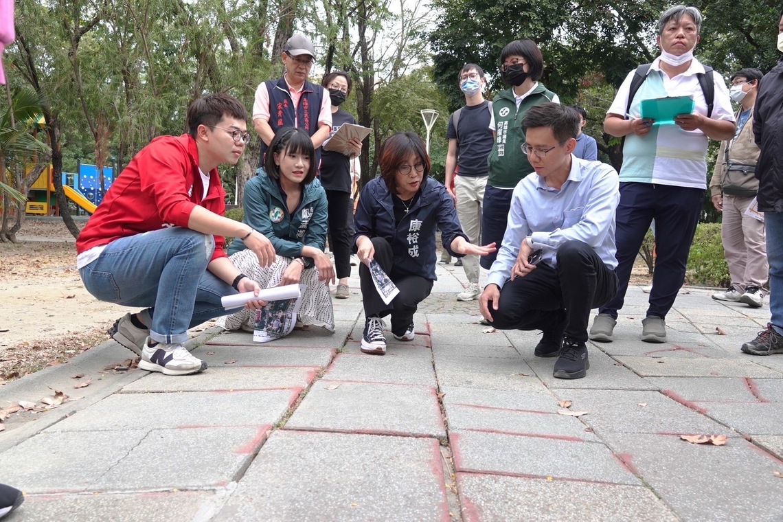漾新聞|議長康裕成率議員會勘三民公園 打造共融防災樂齡公園而努力