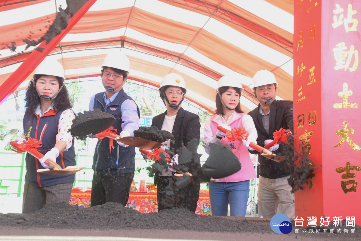 彰化二林轉運站開工動土，預計113年底完工。圖／記者鄧富珍翻攝