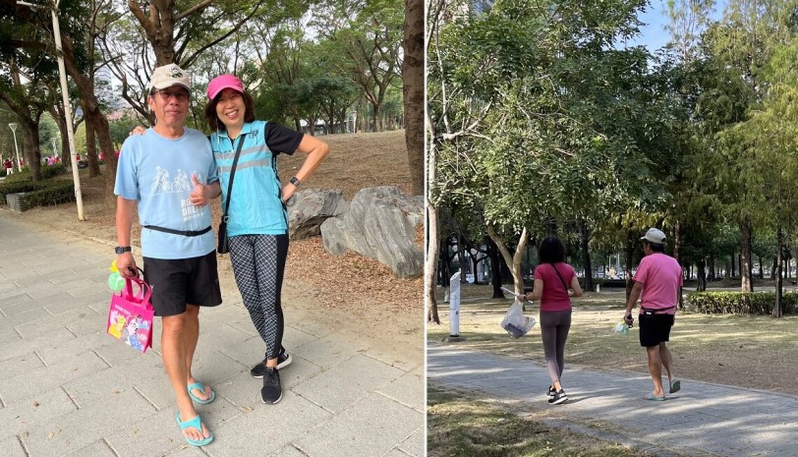 公園裡快樂的環保義工 - 葉正言伉儷