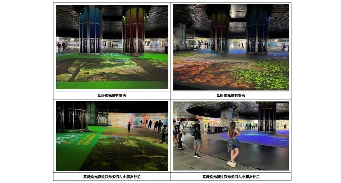 紫蝶光雕投影秀 捷運中央公園及美麗島站盛大登場