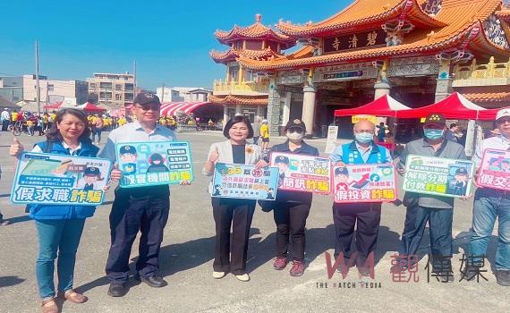 北港警結合「2023水林甘藷節」宣導 縣長張麗善、分局長陳宏平交安識詐做伙來