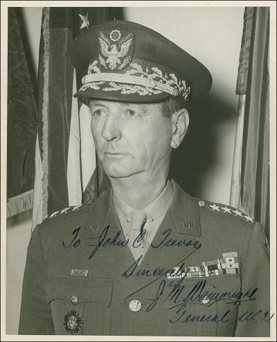 二戰美國陸軍中將溫萊特(Jonathan M. Wainwright)。(作者提供) 二戰美國陸軍中將溫萊特(Jonathan M. Wainwright)。(作者提供)
